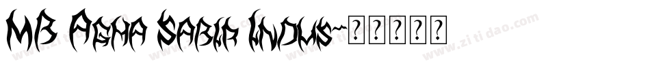 MB Agha Sabir Indus字体转换